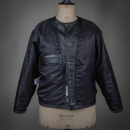 DV.LOT 716 Collarless Leather куртка -Washed-
