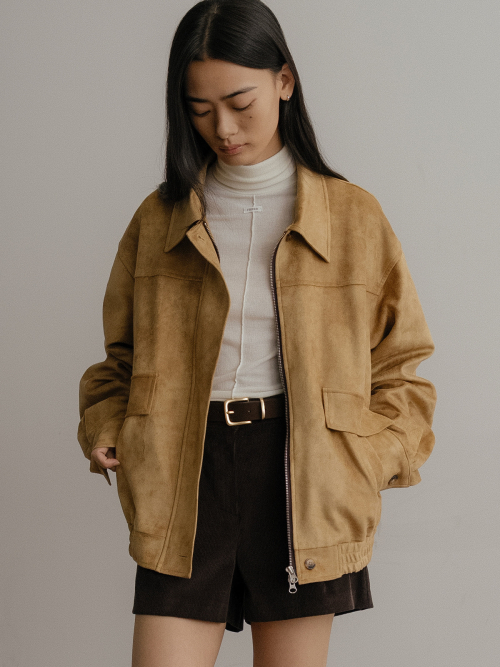 Suede 2way bomber куртка [FRFA02JK04]_Beige