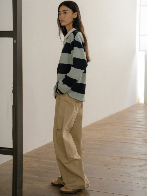Color block pk collar t-рубашка [FRFA02LT02]_2color