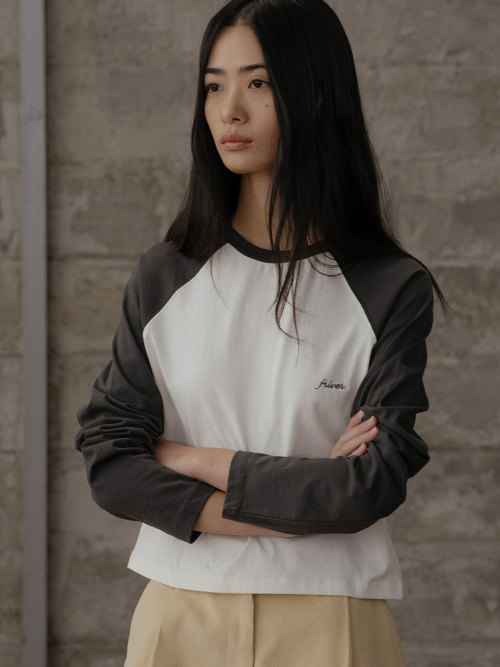 Raglan длинный рукав t-рубашка [FRFA02LT04]_2color