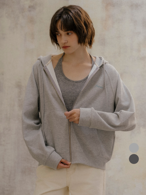 Logo embroidered худи zip up [FRFA02LT10]_2color