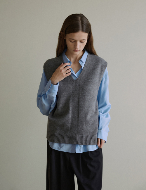 Simple Knit жилет (серый)