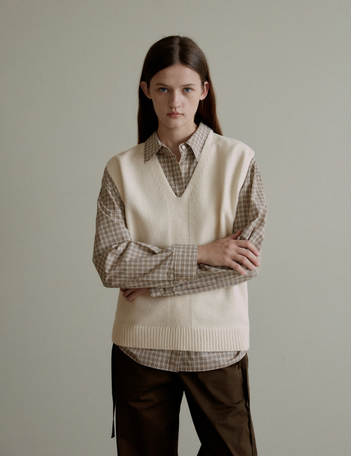 Simple Knit жилет (бежевый)