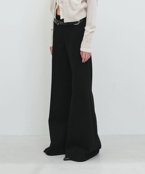 Широкие расклешенные брюки (BLACK)