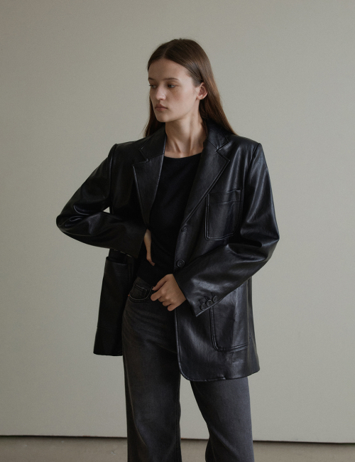 Leather Single куртка (чёрный)