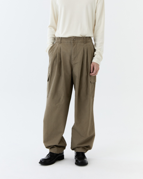 Pigment washed cargo брюки / бежевый