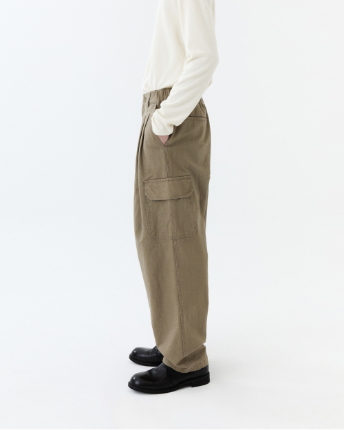 Pigment washed cargo брюки / бежевый