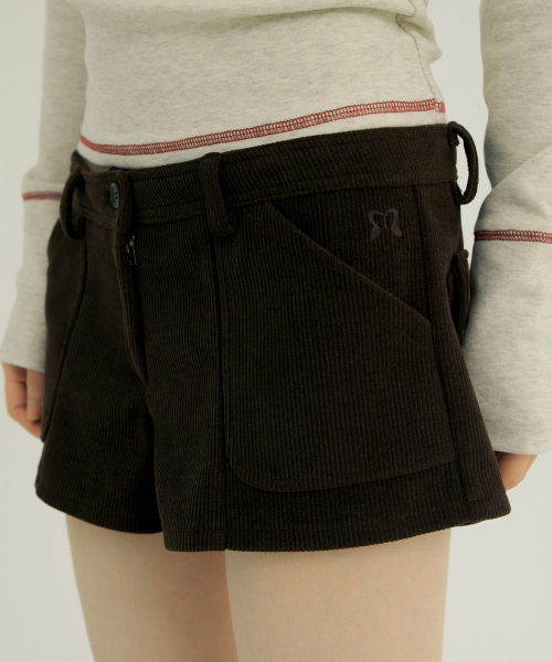 LOW CORDUROY SHORTS коричневый