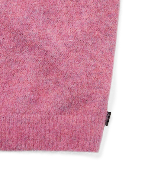 Hairy Knit Cardigan Pink