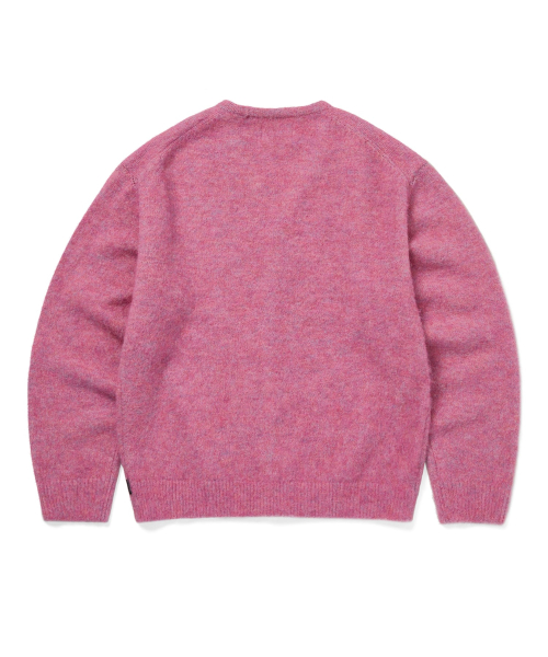 Hairy Knit Cardigan Pink