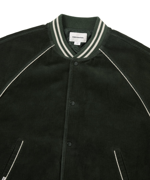 Corduroy Varsity Jacket Green