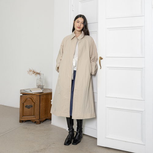 LS_Beige loose coat