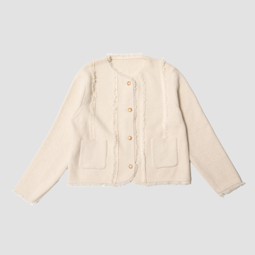 LS_Round button knit jacket_3color