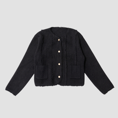 LS_Round button knit jacket_3color