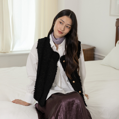 LS_Double pleated knit vest_3color