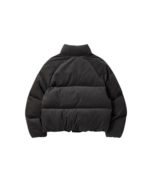 W CORDUROY SHORT PUFFER [CHARCOAL]