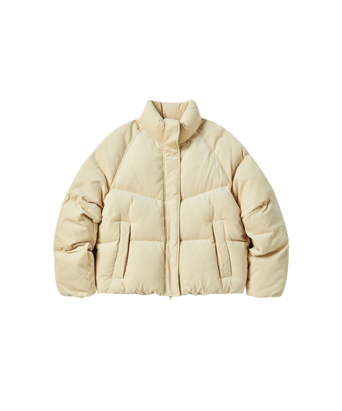 W CORDUROY SHORT PUFFER [CREAM]