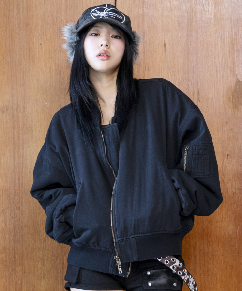 Ретро бомбер GJ068 MA-1 (BLACK)
