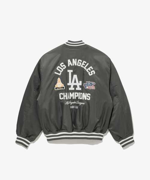 Нейлоновый бомбер MLB LA Dodgers Grey