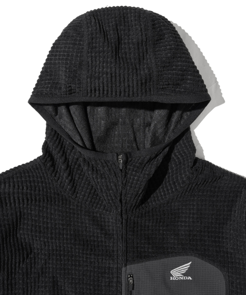 H-Tech Grid Fleece Ventilation Hoodie Zip-Up
