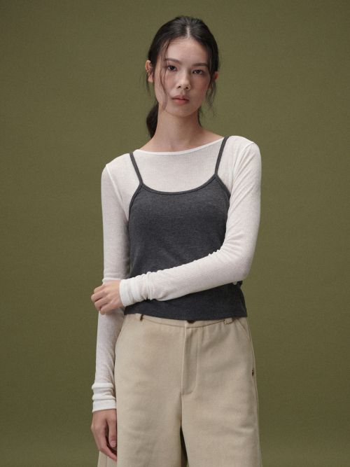 Angora sleeveless (Black)