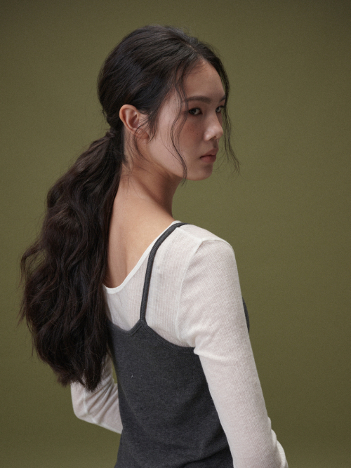 Angora sleeveless (Black)