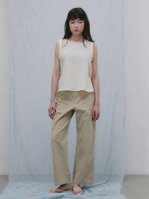 Peach bio cotton pants (beige)