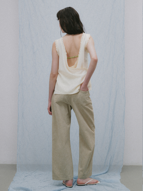 Peach bio cotton pants (beige)