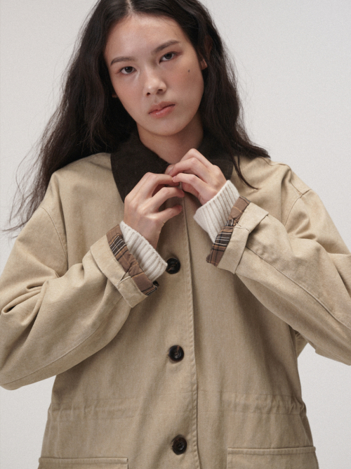 Peach bio work jacket (Beige)