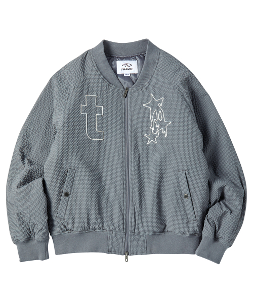 Легкая стеганая куртка в клетку Grayish Blue