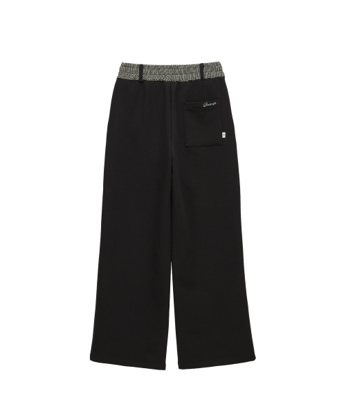 Check Banding Pants (black)