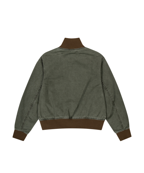 Washed Velcro Jacket (Khaki)