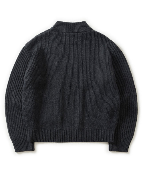 PLGW MOCK NECK KNIT (CHARCOAL)
