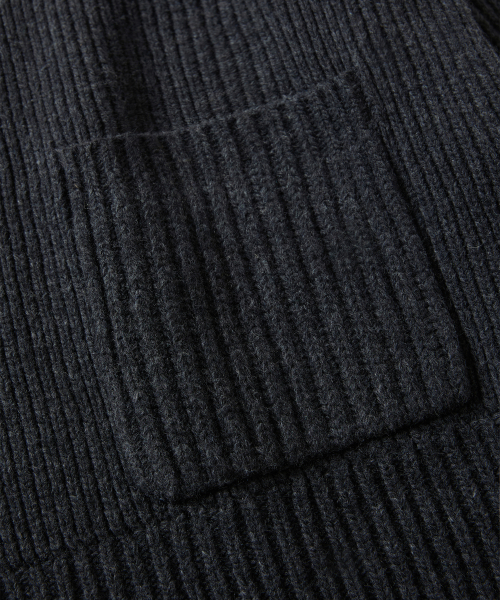 PLGW MOCK NECK KNIT (CHARCOAL)