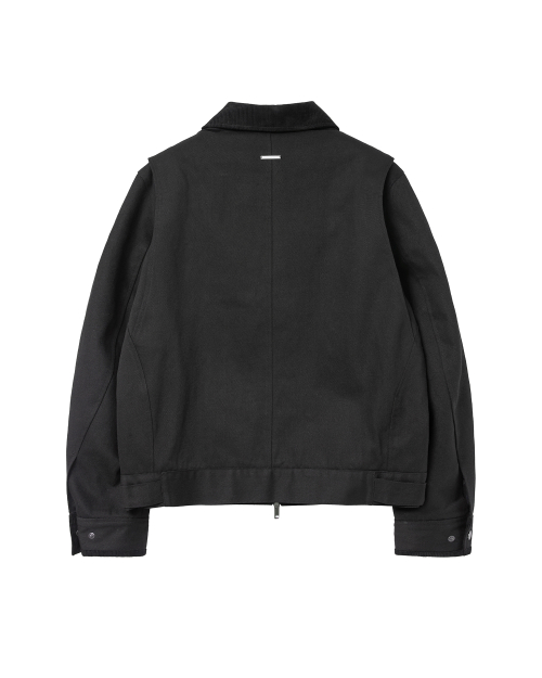 Side strap work jacket BLACK