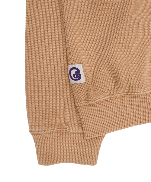 Gallery Waffle Hoodie Zip-Up - Ash Orange