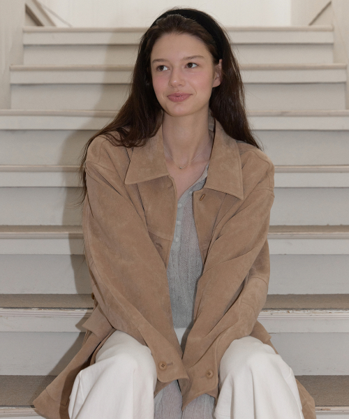 Suede Single Half Jacket_2Colors