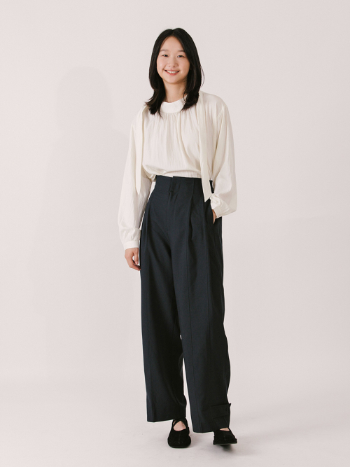 Брюки Atelier с ремешком_Navy
