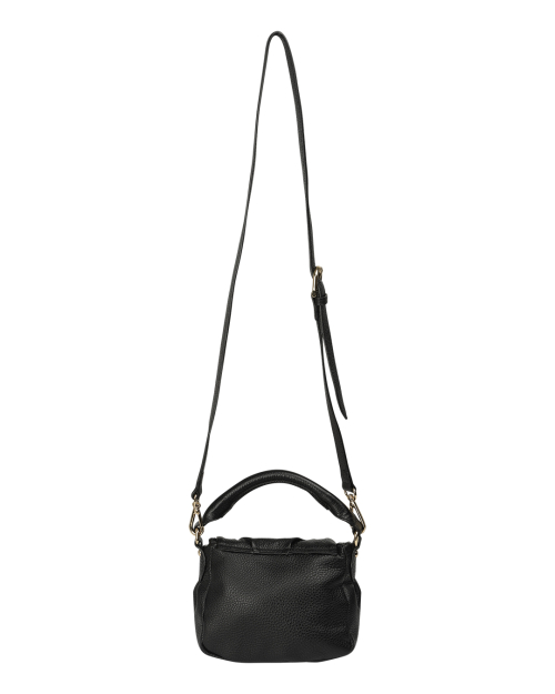 METAL LOGO LEATHER MINIBAG (BLACK)