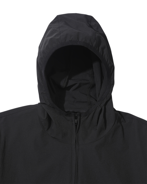 HORSE PRINTED HOODIE JACKET (BLACK)