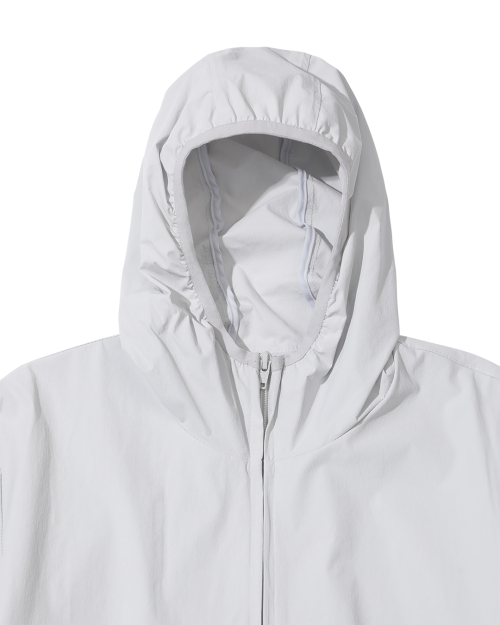 HORSE PRINTED HOODIE JACKET (GREY)