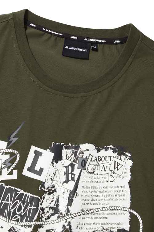 Лонгслив с граффити D-Khaki ANZ3TR02ADK