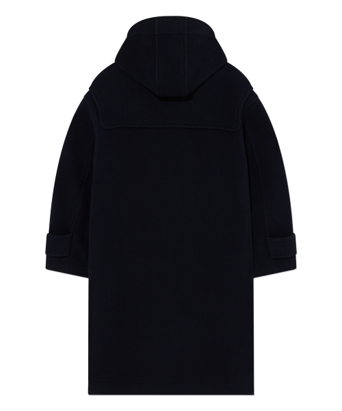 Шерстяной дафлкот с капюшоном Dark Navy