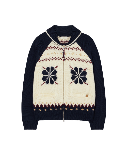 Женский кардиган ковичан на молнии из шерсти Dark Navy