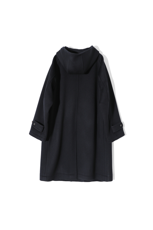 Longgrove Wool Hood Coat Dark Navy