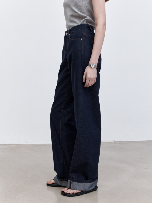 US301 Low-rise wide jean (Indigo)