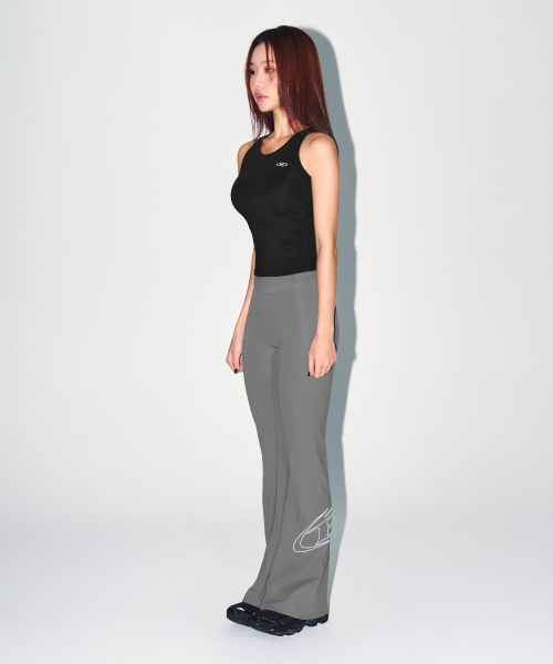 W STROKE B FLEECE BOOTS CUT LEGGINGS [CHARCOAL]