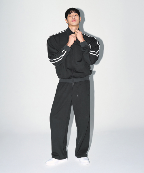 CHROME B JERSEY TRACK PANTS [CHARCOAL]