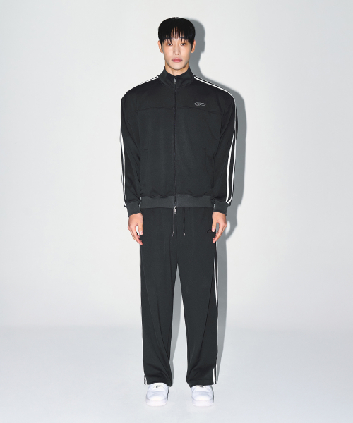 CHROME B JERSEY TRACK JACKET [CHARCOAL]
