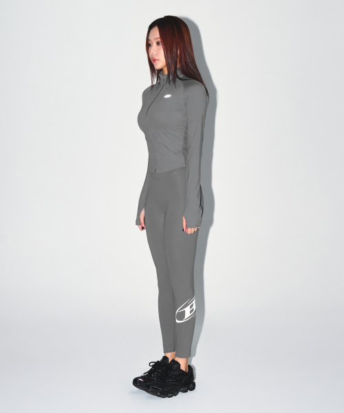W COMPRESSION FULL ZIP UP JACKET [CHARCOAL]